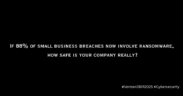If 88% of small business breaches now involve ransomware, how safe is your company really?