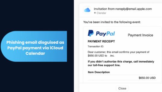 iCloud Calendar Phishing: How Hackers Exploit Apple Servers with Fake PayPal Receipts