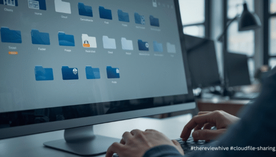 Corporate cloud file-sharing account showing restricted access after data theft detection