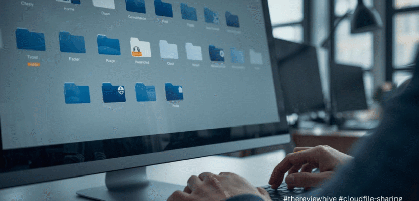 Corporate cloud file-sharing account showing restricted access after data theft detection