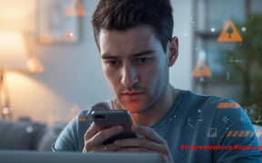 Editorial-style illustration showing a user reviewing a suspicious Apple Pay transaction alert on a smartphone, representing an Apple Pay phishing scam.