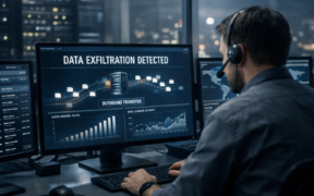 Cybersecurity analyst detects data breach