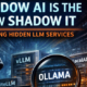 Shadow AI LLM services running on enterprise networks, showing hidden AI servers and unsecured access risks
