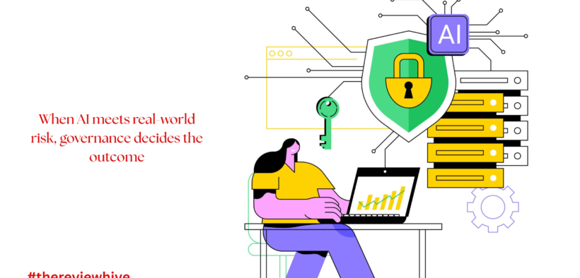 Illustration of an AI chat interface with abstract data flows and warning elements highlighting ChatGPT data leaks and security risks between 2023 and 2025.