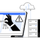 Cybersecurity dashboard illustrating a brute-force attack against password manager accounts.