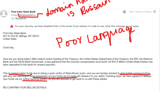 Compensation fund scam