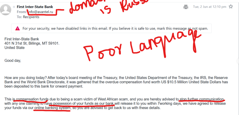 Compensation fund scam