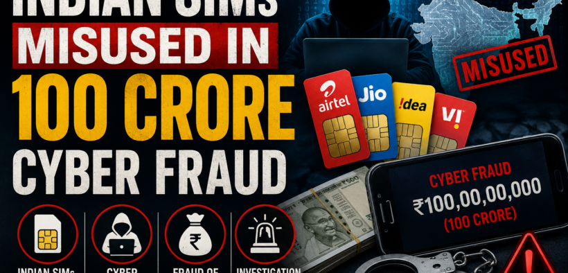 Indian SIMs Misused in 100 crore Cyber Fraud