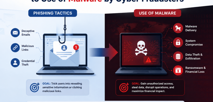 The Shift from Phishing Tactics to Use of Malware by Cyber Fraudsters