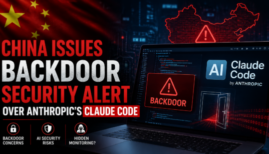 China issues security alert over Anthropic Claude Code backdoor concerns.