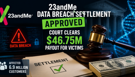 Court approves $46.75 million 23andMe data breach settlement for millions of victims affected by the 2023 cyberattack.