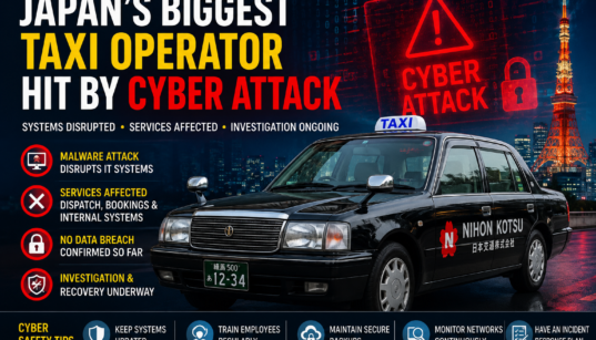 Japan's Biggest Taxi Operator Hit by Cyber Attack