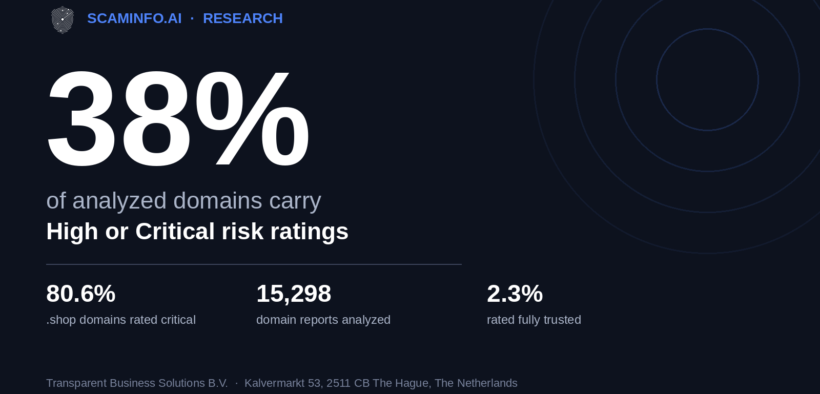 38% of Websites Analyzed Carry High or Critical Scam Risk — ScamInfo.ai