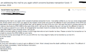 inheritance scam email